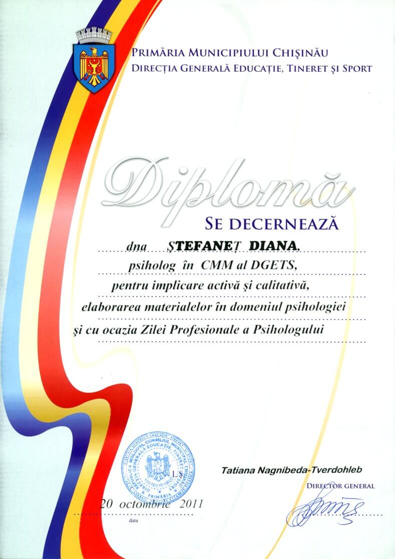 Diploma Stefanet Diana