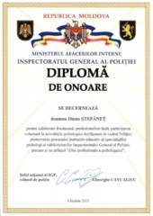 Diploma de onoare Stefanet Diana